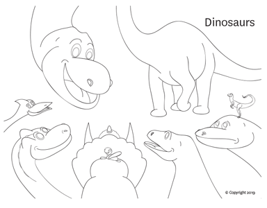 Dinosaur coloring page